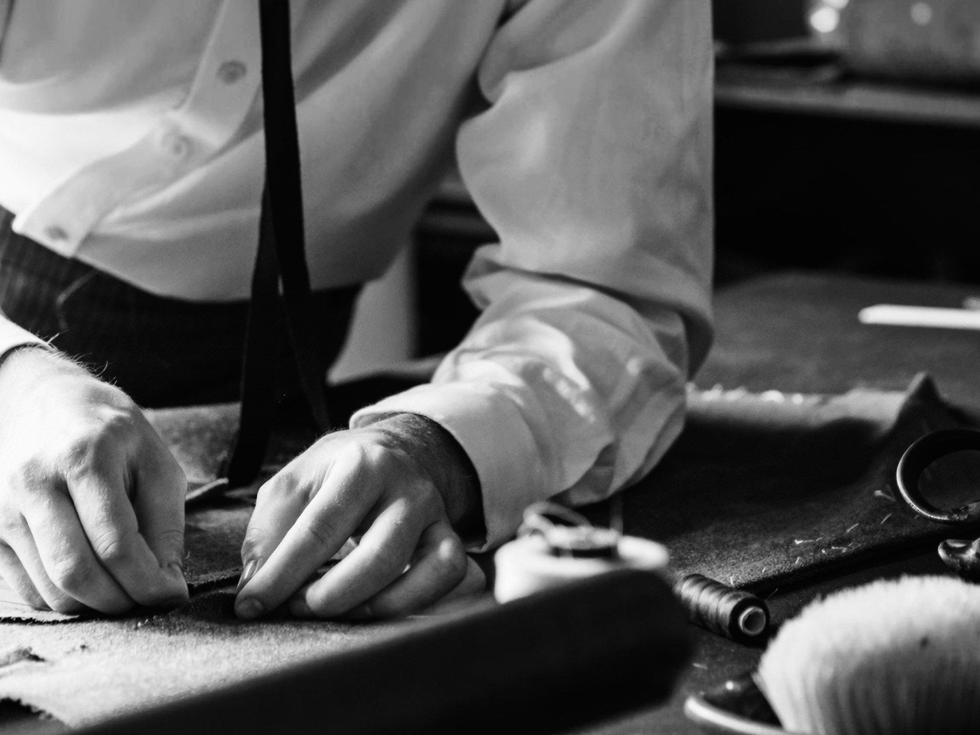 Werkwijze maatpak, ambachtelijk gemaakt in atelier
