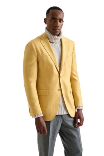 Blazer-op-maat-geel-van-Scabal-stof