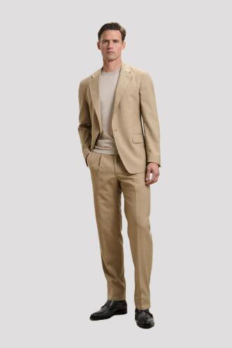 Casual-maatpak-zandkleur-van-Scabal-stof