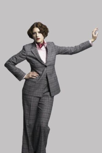 Dames-pak-grijs-met-ruit-vintage-look-op-maat-gemaakt-