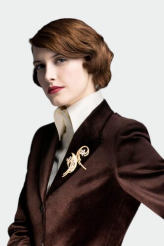 Dames-smoking-op-maat-bruin