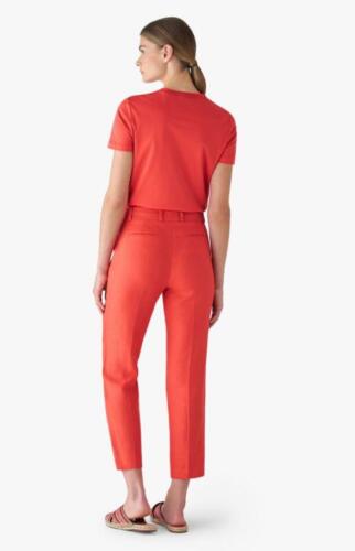 Dames pantalon op maat gemaakt in rood met stijlovolle pasvorm