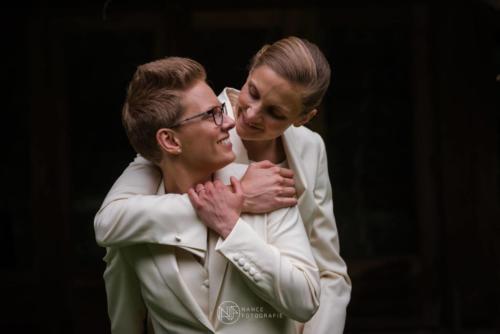 Smoking vrouw feestelijk wit 