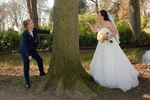 Trouwpak dame met gilet 