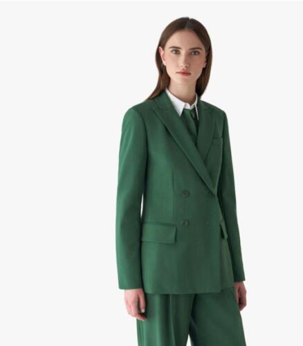 Groen dames maatpak zakelijk en vrouwelijk stoer kostuum