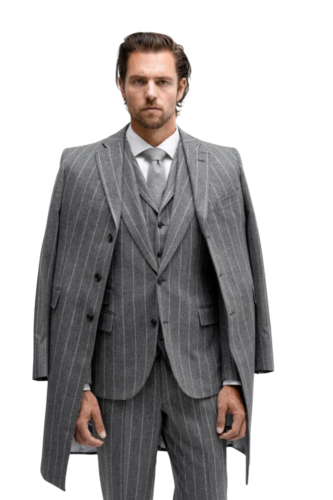 Heren-maatpak-grijd-met-overjas-en-gilet