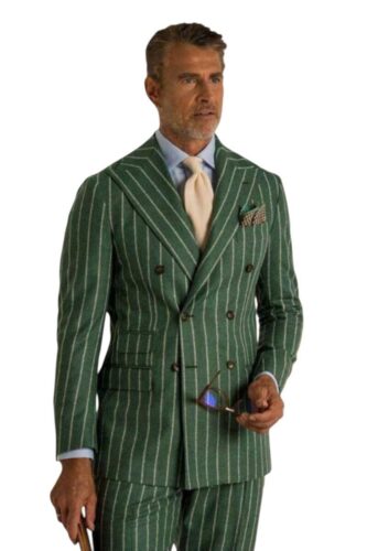 Italiaans-pak-op-maat-groen-dubbelrij-colbert