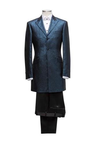 Lang colbert op maat gemaakt van glanzende zijde (1)