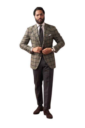 Maatkostuum-combinatie-bruin-groen