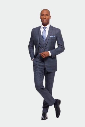 Pak-op-maat-met-gilet-van-HS-stof-blauwe-ruit