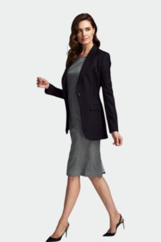 Zakelijke jurk met getailleerd colbert