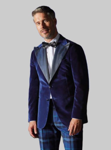 Smoking-blauw-veloers