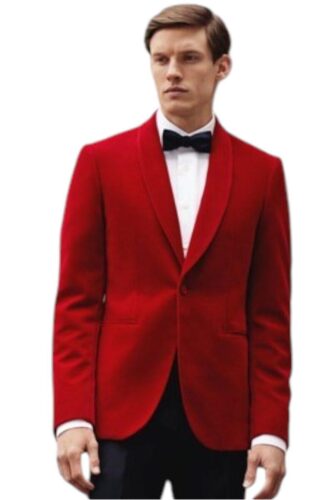 Smoking-op-maat-rood-fluweel