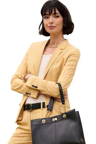 Vrouwelijk-broekpak-geel-op-maat