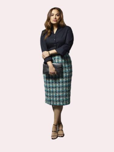 Vrouwelijke-kokerrok-gemaakt-van-HS-boucle-