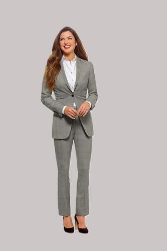Zakelijk-dames-pak-gemaakt-van-grijze-ruit-Holland-and-Sherry
