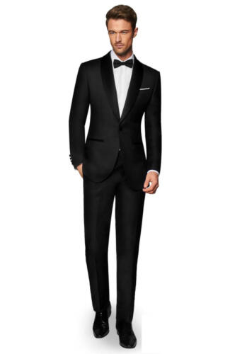 Zwarte smoking op maat gemaakt van Loro Piana cool wool